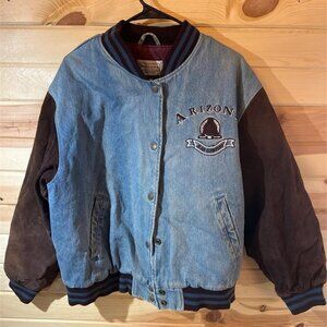 Arizona Jean Women's Denim Snap Embroidered Jacket Retro